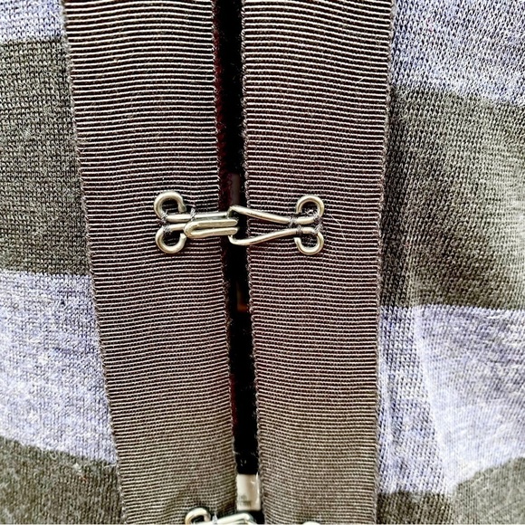 A.L.C. Sweater Cardigan Size XS 100% Wool Two Tone Blue Striped - Picture 9 of 16